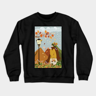 Fall is here, wrap up! Thanksgiving season art print Crewneck Sweatshirt